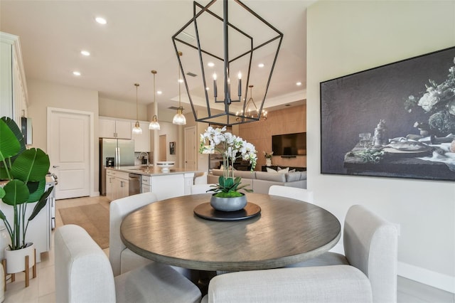 10036 Beachwalk Dr, Englewood, FL 34223 - dining room with recessed lighting