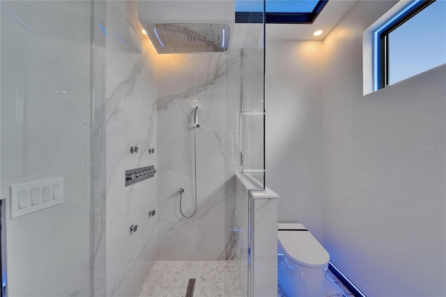 6520 Simone Shores Cir, Apollo Beach, FL 33572 - full bath with a marble finish shower and toilet