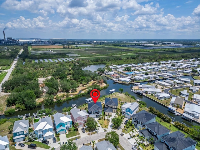6520 Simone Shores Cir, Apollo Beach, FL 33572 - aerial view of property's location featuring a large body of water and nearby suburban area