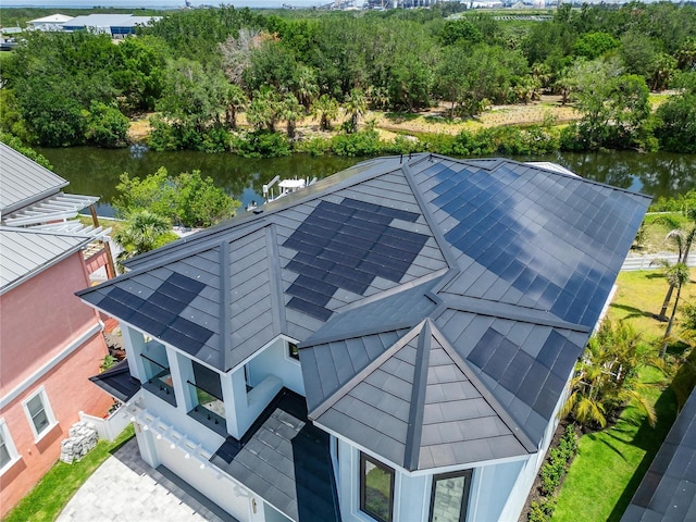 6520 Simone Shores Cir, Apollo Beach, FL 33572 - drone / aerial view of a nearby body of water and a tree filled landscape