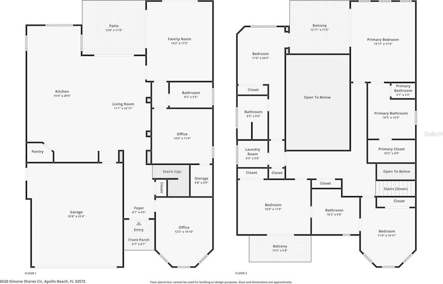 6520 Simone Shores Cir, Apollo Beach, FL 33572 - floor plan / room layout