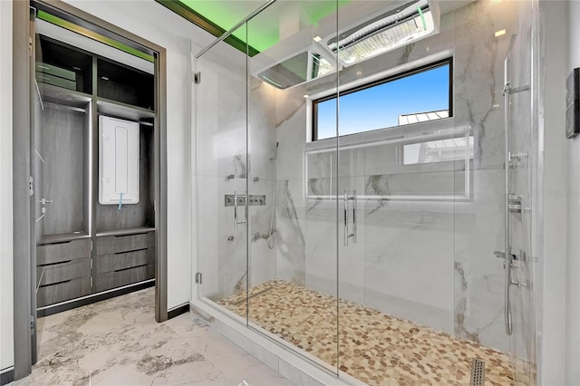 6526 Simone Shores Cir, Apollo Beach, FL 33572 - full bathroom with a marble finish shower and marble finish floors