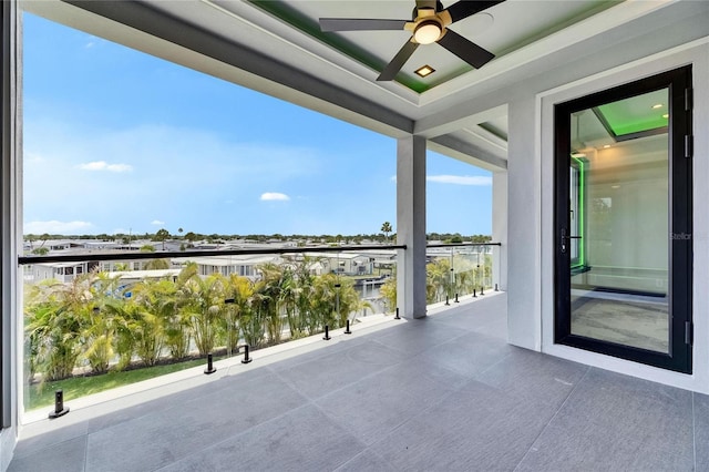 6526 Simone Shores Cir, Apollo Beach, FL 33572 - balcony featuring ceiling fan