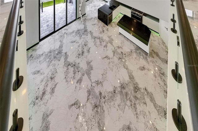 6526 Simone Shores Cir, Apollo Beach, FL 33572 - living room with marble finish flooring