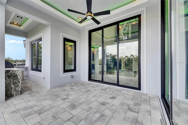 6526 Simone Shores Cir, Apollo Beach, FL 33572 - view of patio / terrace featuring a ceiling fan