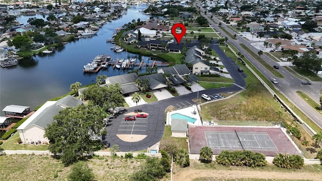 644 Yardarm Dr Unit 22, Apollo Beach, FL 33572 - aerial perspective of suburban area featuring a nearby body of water