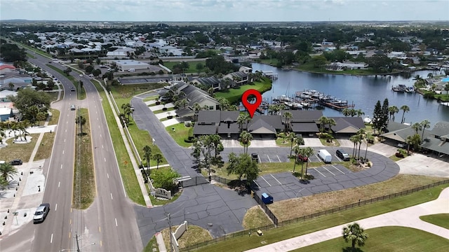 644 Yardarm Dr Unit 22, Apollo Beach, FL 33572 - aerial overview of property's location with nearby suburban area and a nearby body of water