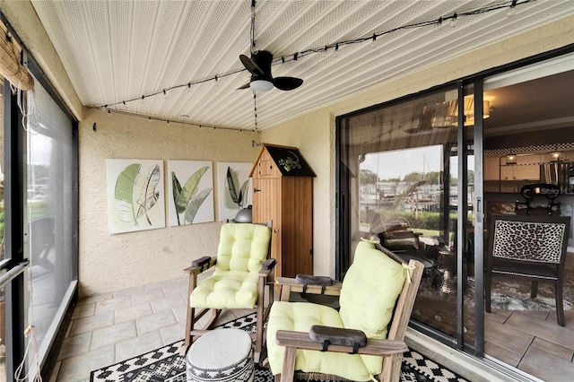 644 Yardarm Dr Unit 22, Apollo Beach, FL 33572 - sunroom / solarium with a ceiling fan
