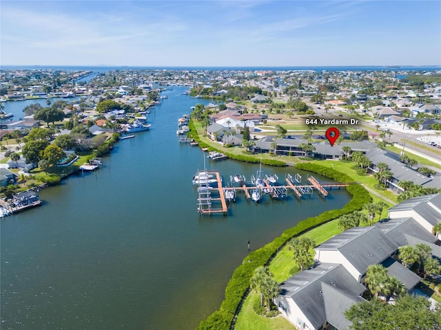 644 Yardarm Dr Unit 22, Apollo Beach, FL 33572 - aerial view of residential area with a large body of water