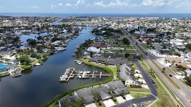 644 Yardarm Dr Unit 22, Apollo Beach, FL 33572 - aerial view of property and surrounding area featuring a large body of water and nearby suburban area