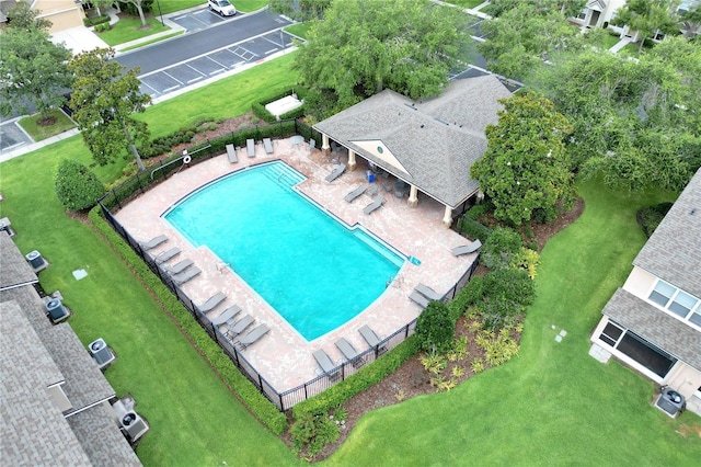 4910 Chatham Gate Drive Dr, Riverview, FL 33578 - community pool with a patio area and ac unit