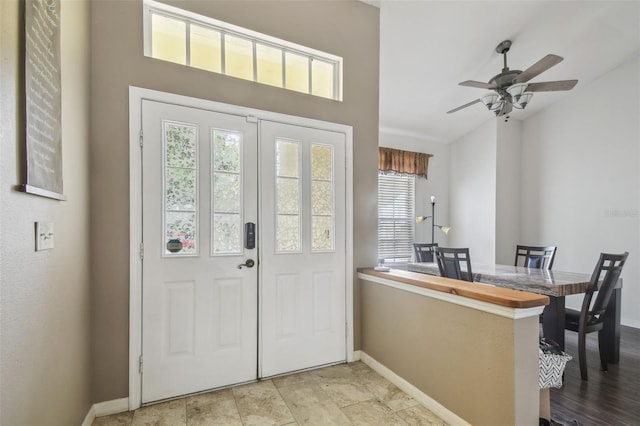 6918 Potomac Cir, Riverview, FL 33578 - entryway featuring baseboards and ceiling fan