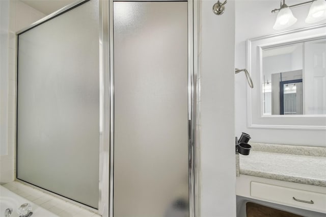 6918 Potomac Cir, Riverview, FL 33578 - full bathroom featuring a stall shower and vanity