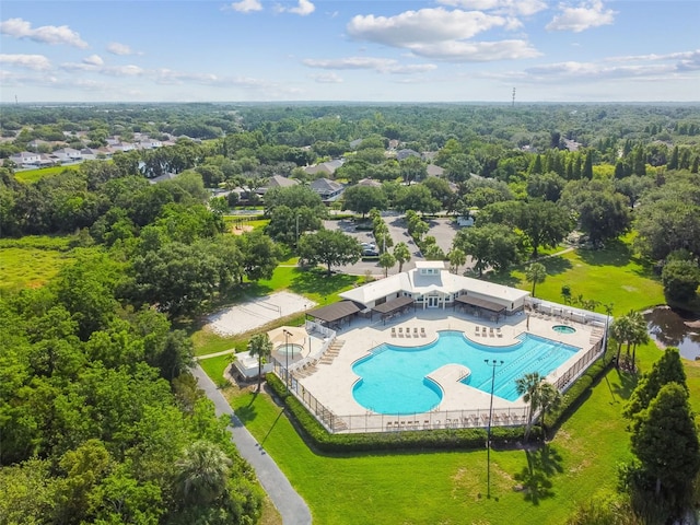 6918 Potomac Cir, Riverview, FL 33578 - bird's eye view of a pool