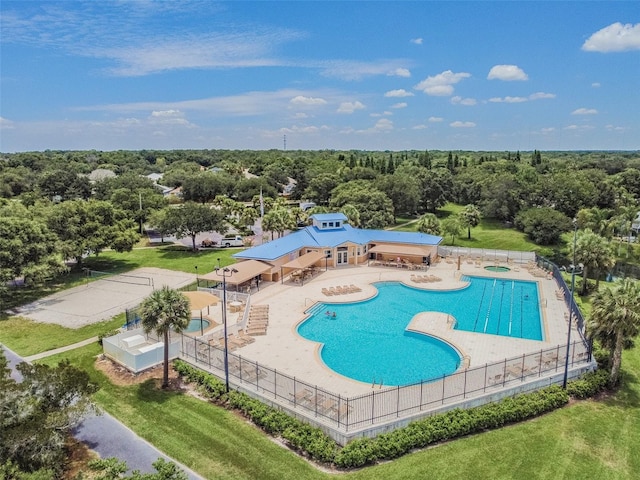 6918 Potomac Cir, Riverview, FL 33578 - community pool featuring a patio