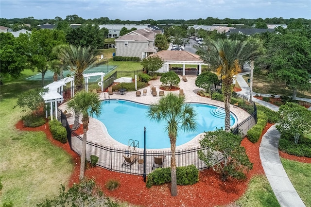 8518 Tidal Bay Ln, Tampa, FL 33635 - community pool with a patio