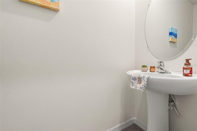 2925 Evergreen Elm Pass, Wesley Chapel, FL 33543 - bathroom featuring a sink and baseboards