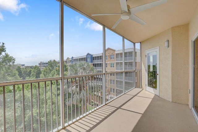 960 Starkey Rd Unit 2405, Largo, FL 33771 - unfurnished sunroom featuring ceiling fan