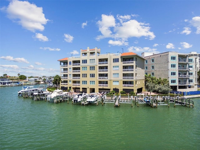 200 Skiff Pt Unit 202, Clearwater Beach, FL 33767 - water view featuring a dock and numerous boat docks