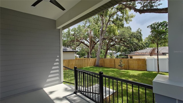 7011 N 15th St, Tampa, FL 33610 - view of patio with a ceiling fan