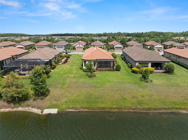 11354 Callisia Dr, Odessa, FL 33556 - aerial view of residential area with a large body of water