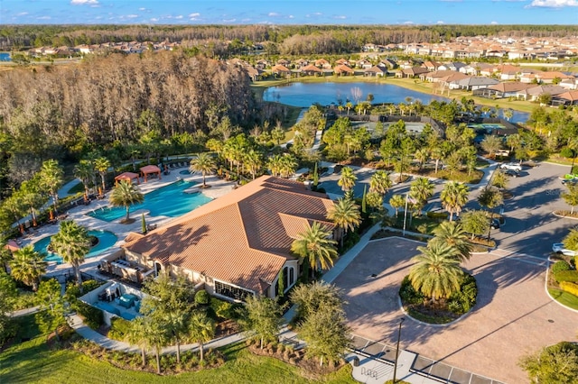 11354 Callisia Dr, Odessa, FL 33556 - aerial view of residential area with a nearby body of water