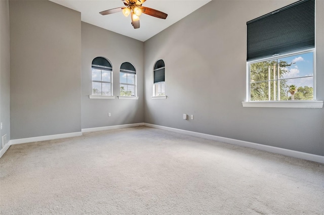 102 S Moody Ave Unit 1, Tampa, FL 33609 - empty room with a ceiling fan, baseboards, and carpet