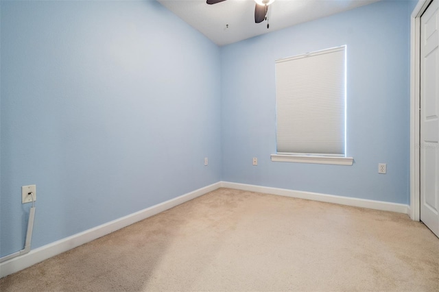 102 S Moody Ave Unit 1, Tampa, FL 33609 - empty room featuring carpet flooring, ceiling fan, and baseboards