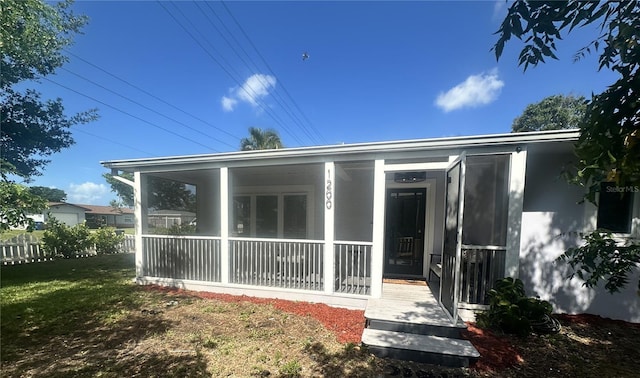 1200 47th St N, Saint Petersburg, FL 33713 - rear view of property with a porch