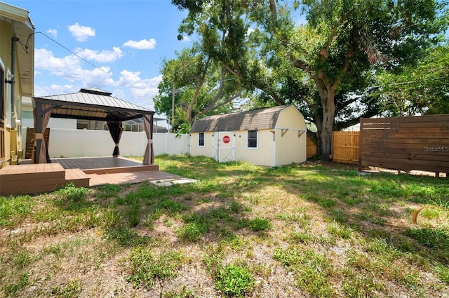 6419 S Englewood Ave, Tampa, FL 33611 - view of yard featuring a gazebo and a wooden deck
