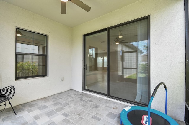 13311 Dorado Shores Ave, Riverview, FL 33579 - view of patio / terrace featuring ceiling fan