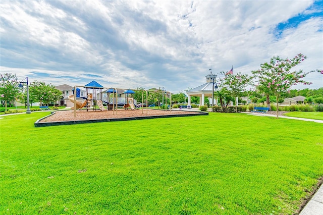 13311 Dorado Shores Ave, Riverview, FL 33579 - community jungle gym with a lawn and a gazebo