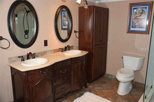 12929 Sugar Creek Blvd, Hudson, FL 34669 - bathroom featuring double vanity, toilet, and baseboards