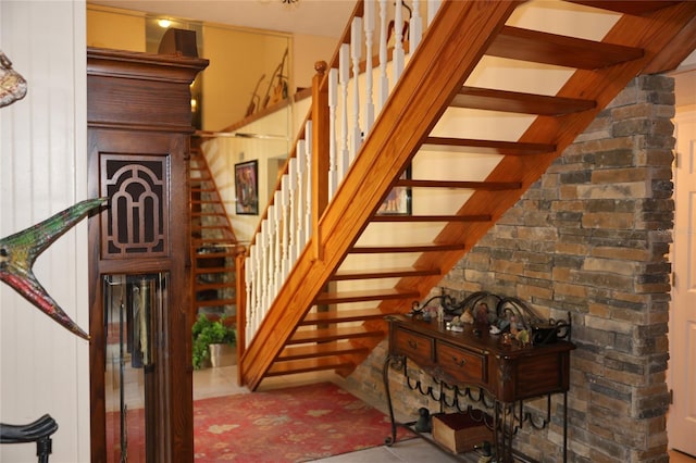 12929 Sugar Creek Blvd, Hudson, FL 34669 - stairs with tile patterned flooring