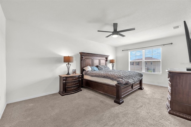 14135 Arbor Pines Dr, Riverview, FL 33579 - bedroom featuring light carpet, baseboards, and a ceiling fan
