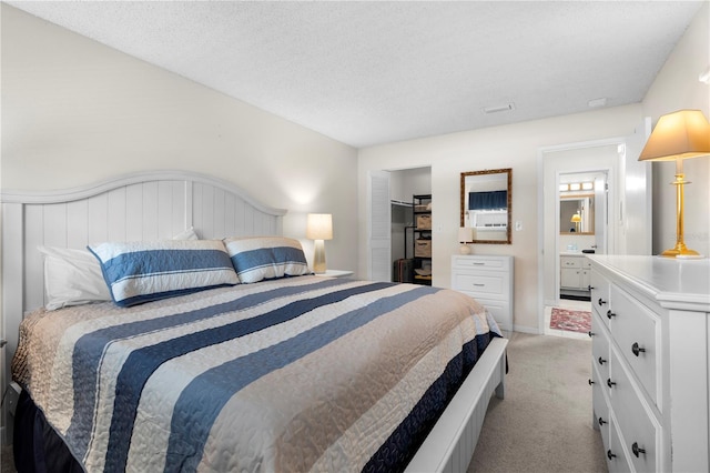 3114 59th St S Unit 203, Gulfport, FL 33707 - bedroom with light carpet, a spacious closet, and a textured ceiling