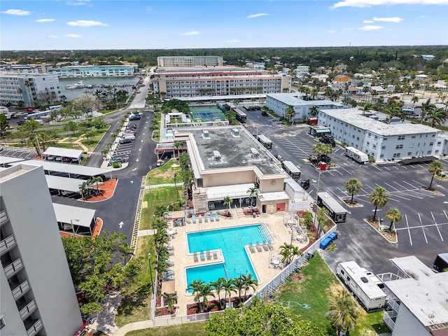3114 59th St S Unit 203, Gulfport, FL 33707 - drone / aerial view of a pool