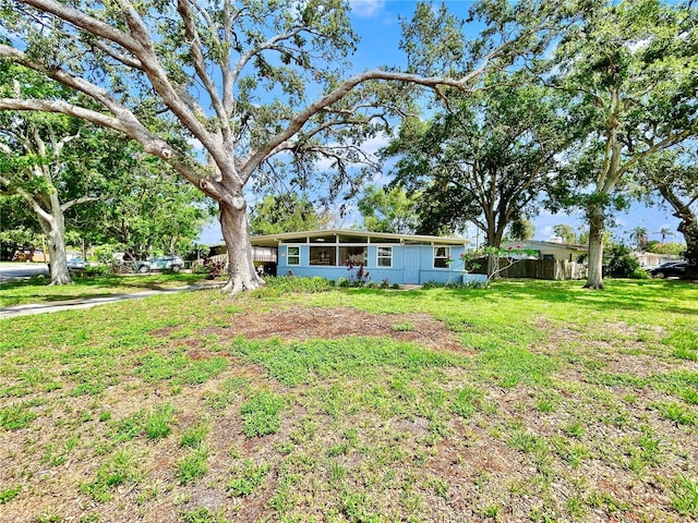 6700 14th St N, Saint Petersburg, FL 33702 - view of green lawn with a sunroom