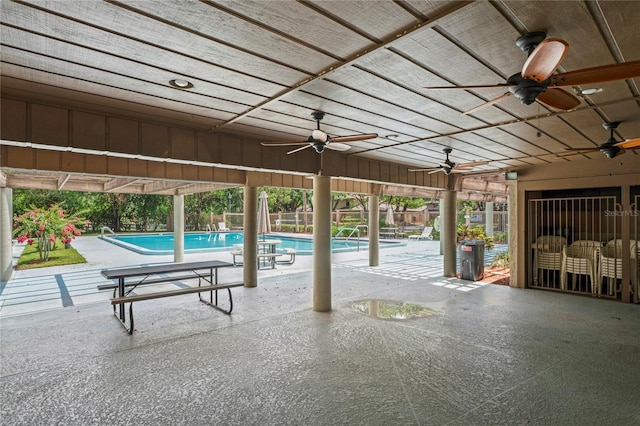 802 Antler Ct, Brandon, FL 33511 - community pool featuring ceiling fan and a patio area