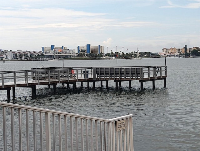 4725 Cove Cir Unit 908, Saint Petersburg, FL 33708 - dock area featuring a water view and a view of city