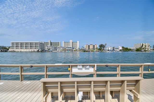 10387 Majestic Dr, Largo, FL 33774 - dock featuring a deck with water view