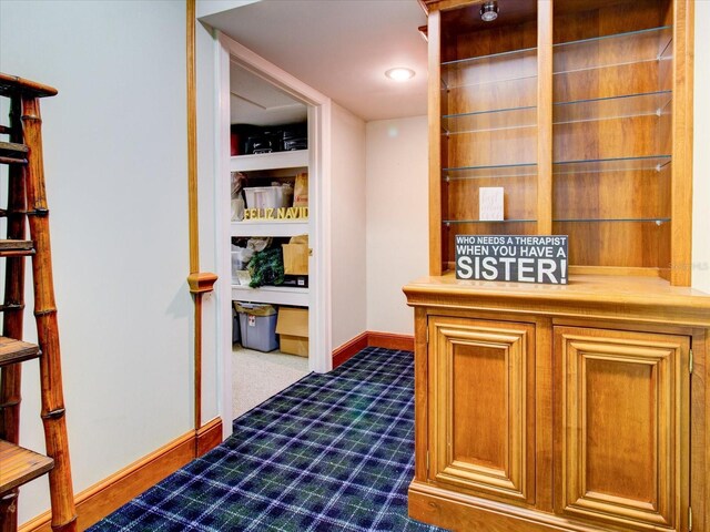 504 Riverside Dr Unit 504, Tarpon Springs, FL 34689 - bar with baseboards and dark carpet
