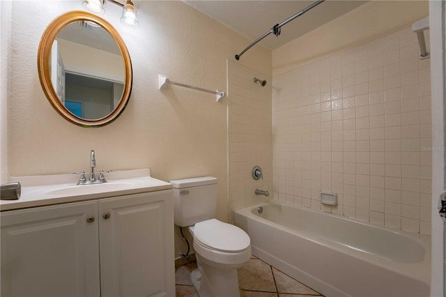 4032 Albany Rd, Labelle, FL 33935 - full bathroom featuring toilet, shower / bathtub combination, vanity, and tile patterned floors
