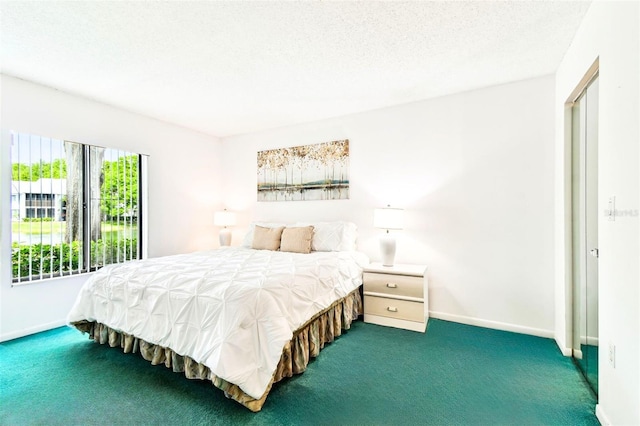 1109 Pine Ridge Cir W Unit C1, Tarpon Springs, FL 34688 - carpeted bedroom with baseboards and a textured ceiling