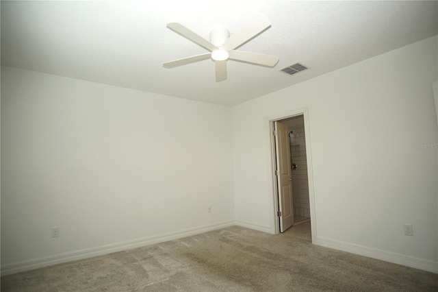 9512 Summers Cay Cir, Thonotosassa, FL 33592 - spare room featuring light carpet, ceiling fan, and baseboards
