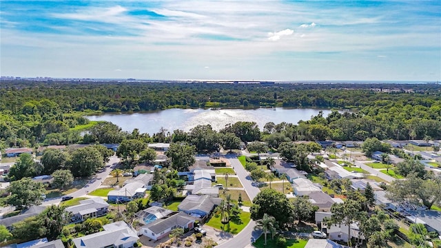 2066 High Ridge Dr, Clearwater, FL 33763 - aerial view of property and surrounding area featuring a forest, a nearby body of water, and nearby suburban area