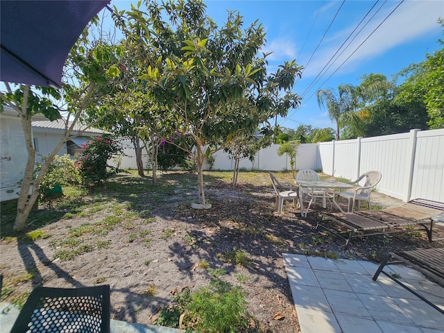 2066 High Ridge Dr, Clearwater, FL 33763 - fenced backyard featuring outdoor dining area and a patio