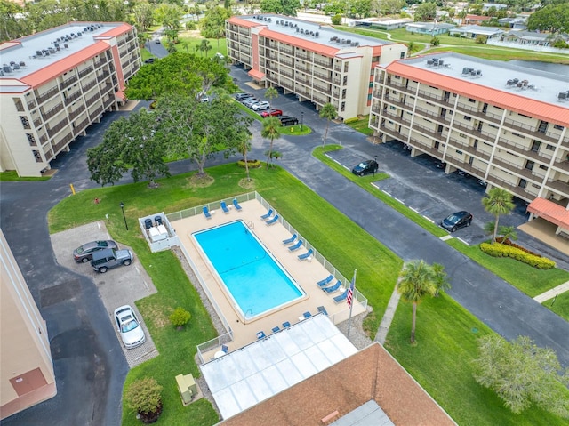 9450 Harbor Greens Way Unit 207, Seminole, FL 33776 - aerial view of a pool area and apartment complex