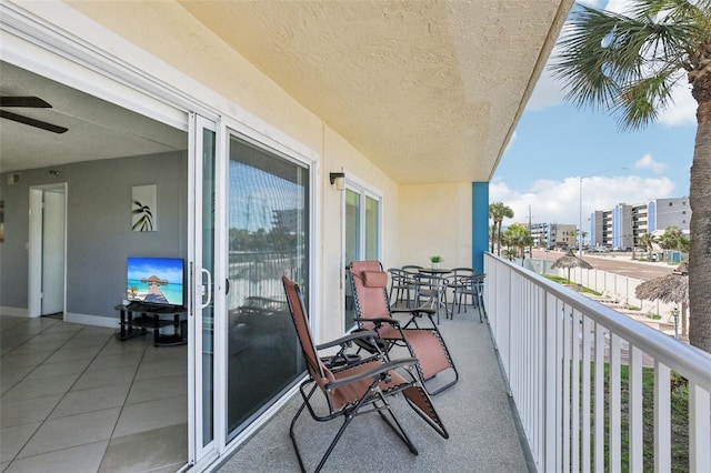14401 Gulf Blvd Unit 106, Madeira Beach, FL 33708 - balcony with ceiling fan