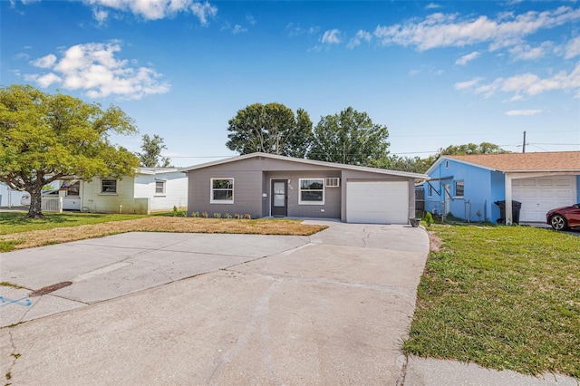 5326 22nd Ave N, Saint Petersburg, FL 33710 - ranch-style home with a front yard, driveway, and an attached garage